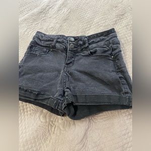 Black jean shorts